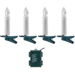 Samuel Alexander 30 Warm White LED Candle Green String Light 7m - Size: 5 x 12 x 5cm - Ivory - Wilko - thumbnail 3