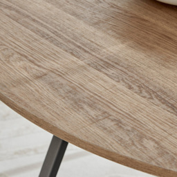 Furniturebox Fira Cesano Wood Effect 6 Seater Round Dining Set Brown Grey and Black - Wilko - thumbnail 6
