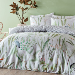 Paoletti Aaliyah Super King Size Botanical Duvet Cover Set - Green - Wilko - thumbnail 3