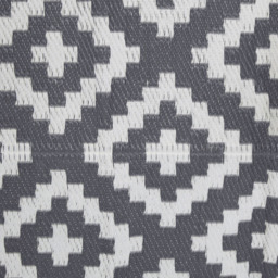 Charles Bentley Diamond Pattern Lightweight Waterproof Indoor/Patio Medium Rug - Size: 120 x 170cm - Black - Wilko - thumbnail 6