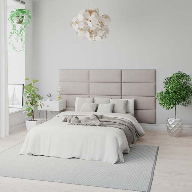 Aspire EasyMount Off White Eire Linen Upholstered Wall Mounted Headboard Panels 2 Pack - Cream - Aspire Beds - Wilko - image 1