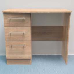 Crowndale Sherwood 3 Drawer Bardolino Oak Vanity Unit - Size: 41.5 x 95 x 79.5cm - Brown - Wilko - thumbnail 1