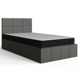 GFW Single Grey Faux Leather End Lift Ottoman Bed with Memory Pocket Spring Mattress - Wilko - thumbnail 4