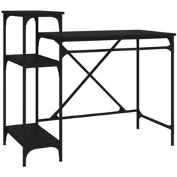 vidaXL Modern Large Desk Brown - Size: 90 x 105 x 50cm - Black - Wilko - thumbnail 3
