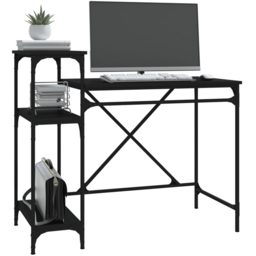 vidaXL Modern Large Desk Brown - Size: 90 x 105 x 50cm - Black - Wilko - thumbnail 5