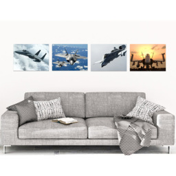Artery8 Warthog Eagle Hornet Raptor Fighter Jets Wall Art Print 30 x 41cm 4 Pack - Size: 40.5 x 30.5 x 0.3cm - Multi - Wilko - thumbnail 3