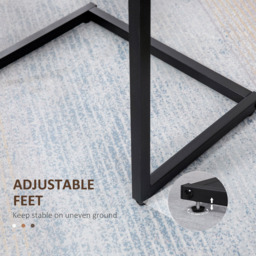 HOMCOM Rustic Brown C-Shaped Nest of Tables Set of 3 - Size: 60 x 30 x 45cm - Wilko - thumbnail 7