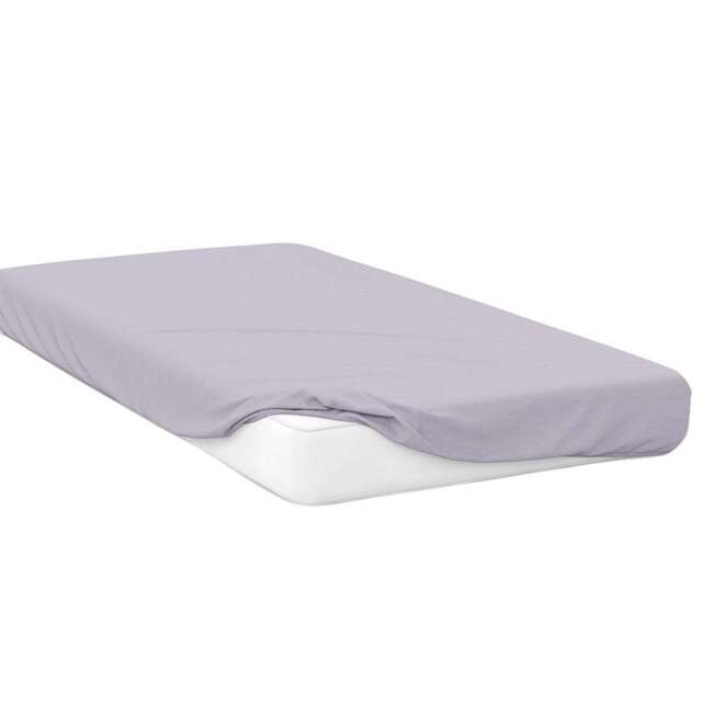 Serene Single Heather Brushed Cotton Fitted Bed Sheet - Purple - Wilko - image 1