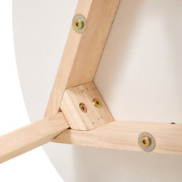 Living and Home 2-Tier White Round Wooden Coffee Side Table - Size: 60 x 48 x 48cm - Wilko - thumbnail 6