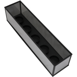 Noir Black Metal Tealight Holder - Size: 34 x 8 x 8.3 - Wilko - thumbnail 4