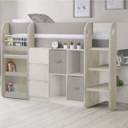 Julian Bowen Saturn Single Taupe Mid Sleeper with Storage - Brown - Wilko - thumbnail 1