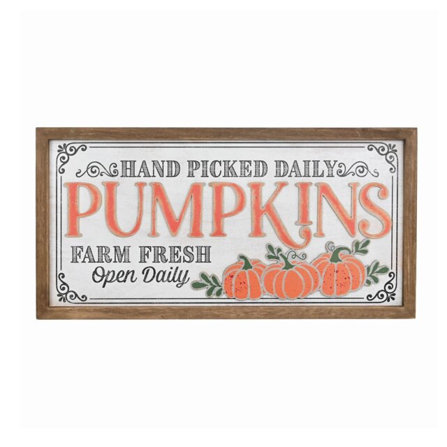 Farm Fresh Pumpkin Plaque Multicolour - Wilko - image 1