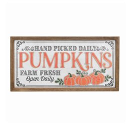Farm Fresh Pumpkin Plaque Multicolour - Wilko - thumbnail 1