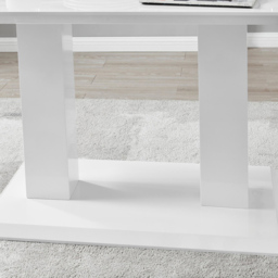 Furniturebox Molini Cesano 6 Seater Dining Set White Gloss Cream and Chrome - Wilko - thumbnail 7