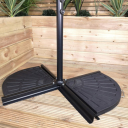 Samuel Alexander Black 2 Piece Hanging Banana Cantilever Parasol Base 14kg - Wilko - thumbnail 6