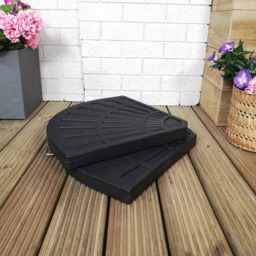 Samuel Alexander Black 2 Piece Hanging Banana Cantilever Parasol Base 14kg - Wilko - thumbnail 3