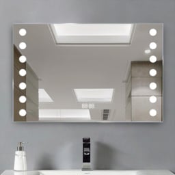 Living and Home LED Fog Free Bathroom Mirror 60 x80cm - Size: 80 x 60cm - Wilko - thumbnail 5