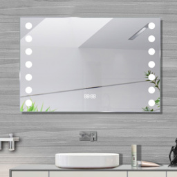 Living and Home LED Fog Free Bathroom Mirror 60 x80cm - Size: 80 x 60cm - Wilko - thumbnail 6