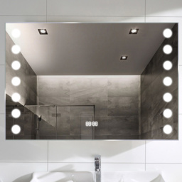 Living and Home LED Fog Free Bathroom Mirror 60 x80cm - Size: 80 x 60cm - Wilko - thumbnail 3