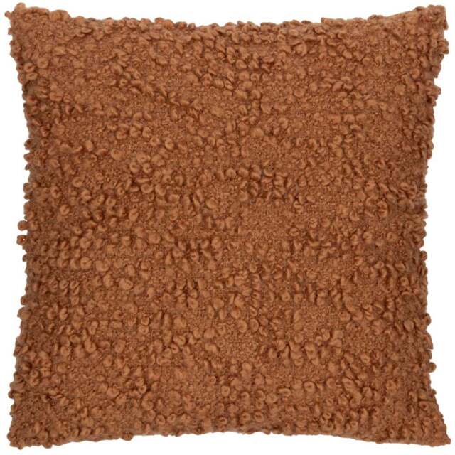 Yard Ulsmere Ginger Boucle Cushion - Size: 45 x 45 cm - Orange - Yard Living - Wilko - image 1
