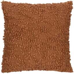 Yard Ulsmere Ginger Boucle Cushion - Size: 45 x 45 cm - Orange - Yard Living - Wilko