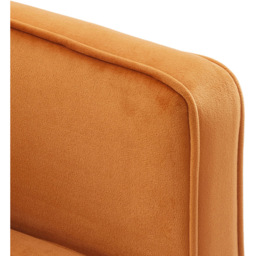 Living and Home Orange Linen Sofa Chair - Size: 81 x 70 x 72cm - Wilko - thumbnail 6
