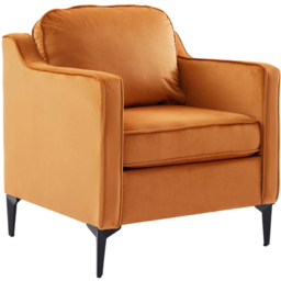 Living and Home Orange Linen Sofa Chair - Size: 81 x 70 x 72cm - Wilko - thumbnail 3