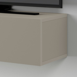 Decortie Francy 2 Door Sandstone Modern Wall Mounted TV Unit - Size: 25 x 135 x 31.7cm - Cream - Wilko - thumbnail 4