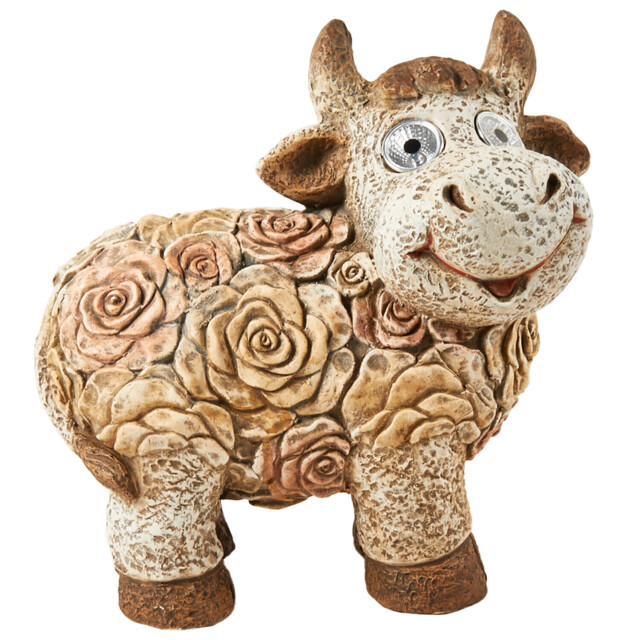 Solar Floral Cow Light - Brown - Wilko - image 1