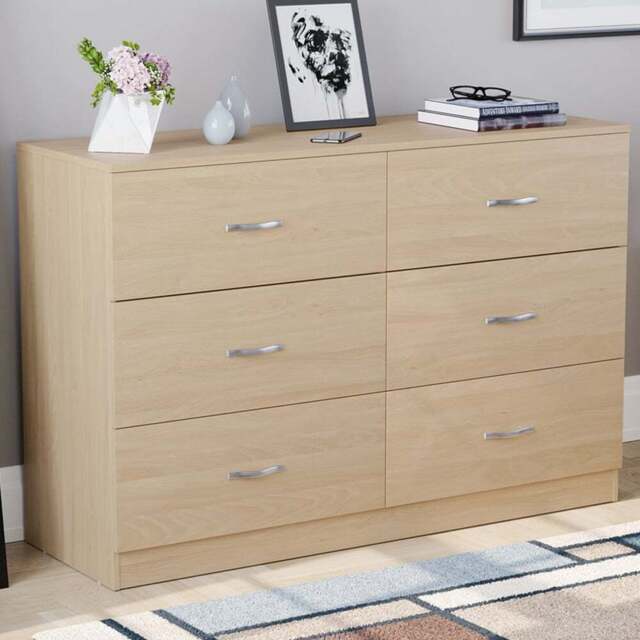Vida Designs Riano 6 Drawer Pine Chest of Drawers - Brown - Wilko - image 1