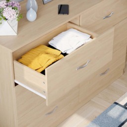 Vida Designs Riano 6 Drawer Pine Chest of Drawers - Brown - Wilko - thumbnail 6