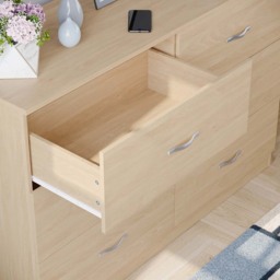 Vida Designs Riano 6 Drawer Pine Chest of Drawers - Brown - Wilko - thumbnail 5