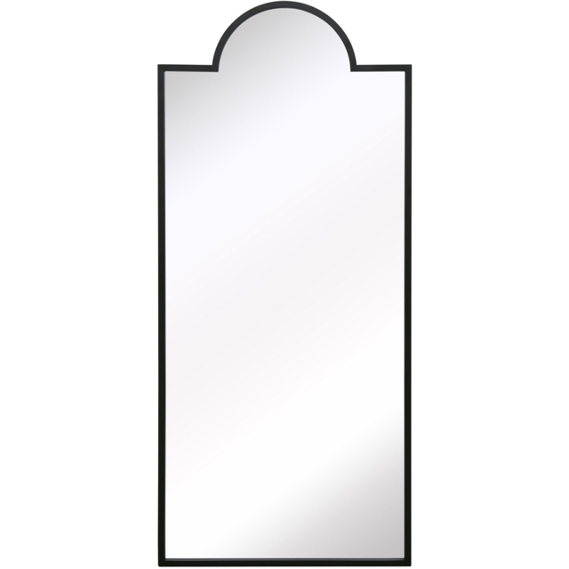 MirrorOutlet The Genestra Black Contemporary Wall and Leaner Garden Mirror 170 x 75cm - Size: 170 x 75 x 3cm - Wilko - image 1