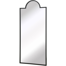 MirrorOutlet The Genestra Black Contemporary Wall and Leaner Garden Mirror 170 x 75cm - Size: 170 x 75 x 3cm - Wilko - thumbnail 4