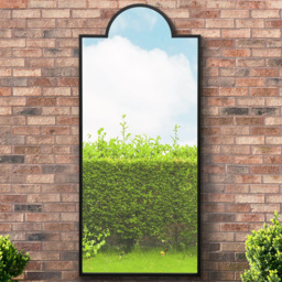 MirrorOutlet The Genestra Black Contemporary Wall and Leaner Garden Mirror 170 x 75cm - Size: 170 x 75 x 3cm - Wilko - thumbnail 3