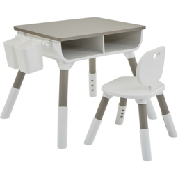 Liberty House Toys White and Grey Adjustable Table and Chair Set - Size: 63 x 45 x 21cm - Wilko - thumbnail 3