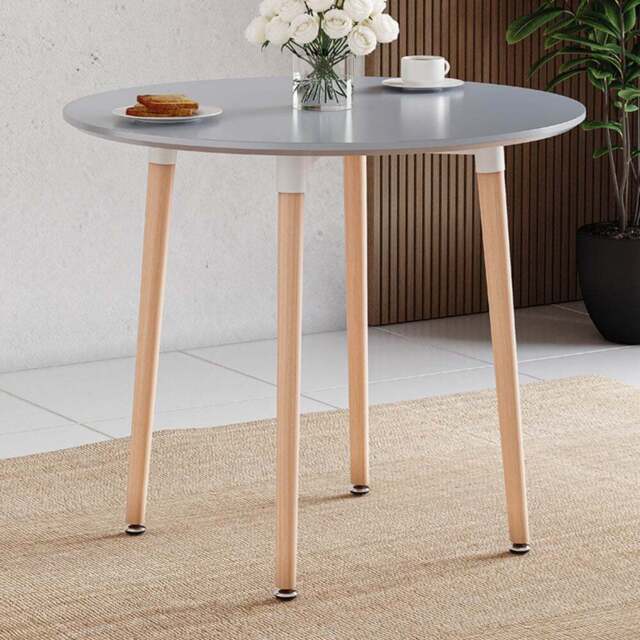 VIDA DESIGNS Batley 4 Seater Round Dining Table Grey - Wilko - image 1
