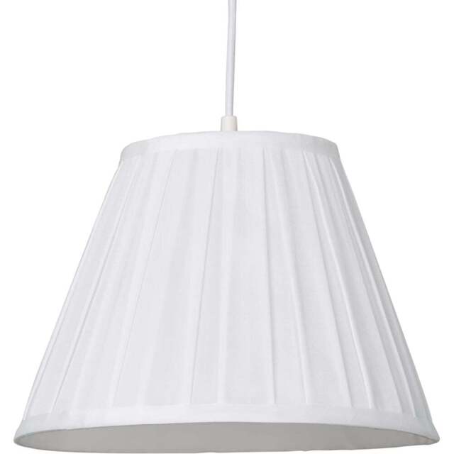 Lighting Collection Barnes White Pleated Tapered Lamp Shade 30cm - Size: 21 x 31 x 31cm - Wilko - image 1