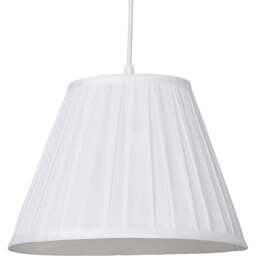 Lighting Collection Barnes White Pleated Tapered Lamp Shade 30cm - Size: 21 x 31 x 31cm - Wilko