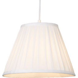 Lighting Collection Barnes White Pleated Tapered Lamp Shade 30cm - Size: 21 x 31 x 31cm - Wilko - thumbnail 4