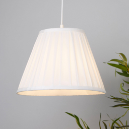 Lighting Collection Barnes White Pleated Tapered Lamp Shade 30cm - Size: 21 x 31 x 31cm - Wilko - thumbnail 3