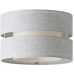 ValueLights Sophia-2 Tier Grey Linen Medium Drum Ceiling Lamp Shade - Size: 18.5 x 30 x 30cm - Wilko - thumbnail 1