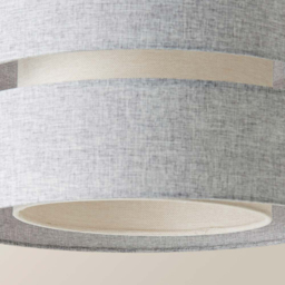 ValueLights Sophia-2 Tier Grey Linen Medium Drum Ceiling Lamp Shade - Size: 18.5 x 30 x 30cm - Wilko - thumbnail 7