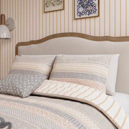 Helena Springfield Single Graphite and Copper Folk Stripe Duvet Set - Graphite / Copper - Wilko - thumbnail 4