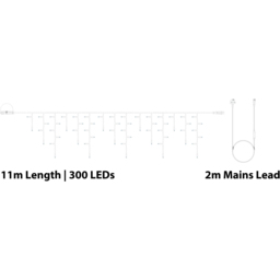 Eagle Connect 300 Cool White LED White Icicle Light 11m - Size: 51 x 50 x 36cm - Wilko - thumbnail 7