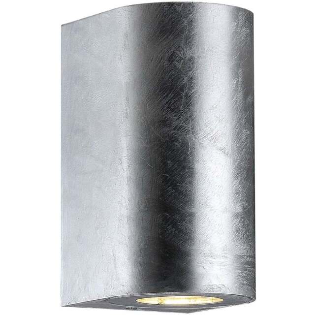 Nordlux Canto Maxi 2 Galvanised Wall Light - Size: 16 x 8.7 x 16cm - Silver - Wilko - image 1