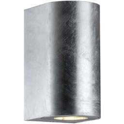 Nordlux Canto Maxi 2 Galvanised Wall Light - Size: 16 x 8.7 x 16cm - Silver - Wilko - thumbnail 1
