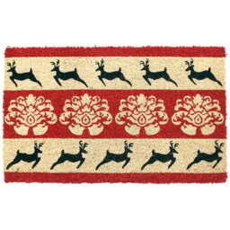Coco & Coir Vintage Christmas Coir Door Mat 45 x 75cm - n/a - Coco & Coir ® - Wilko