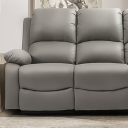 Brooklyn Luxury 3 Seater Light Grey Linen Manual Recliner Sofa - Wilko - thumbnail 3