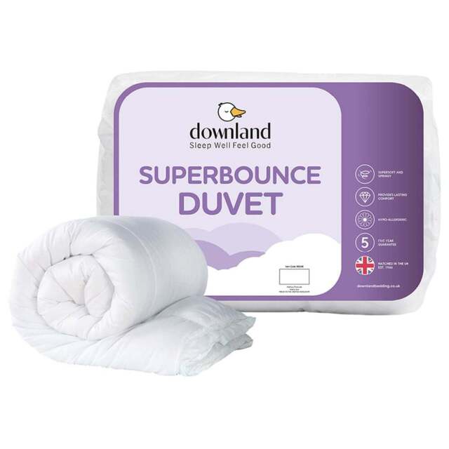 Downland Superbounce Super King Duvet 10.5 Tog - White - Wilko